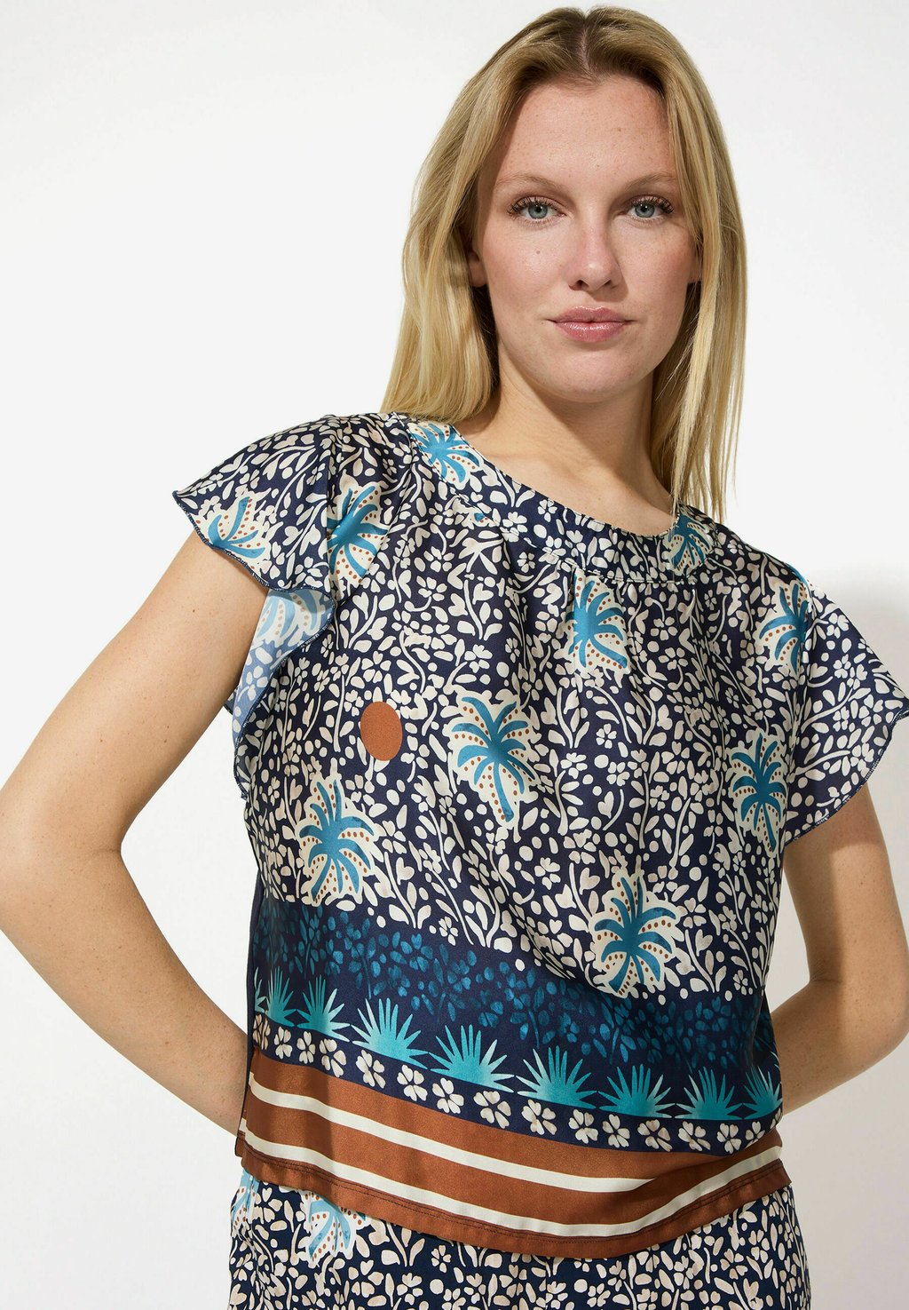 

Футболка с принтом Blouse More & More, синий