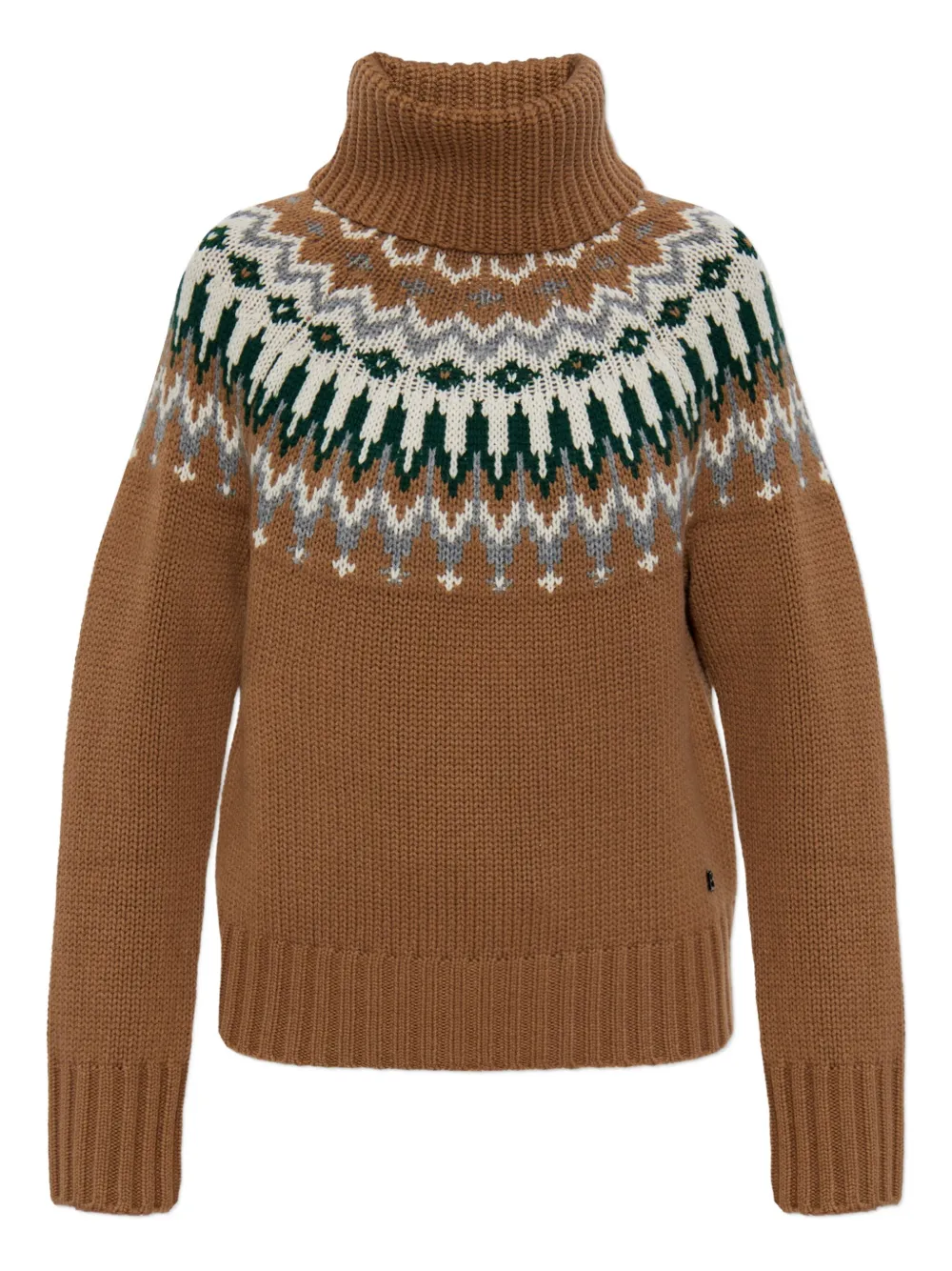 

Свитер Ingrid с высоким воротником и узором Bogner, коричневый