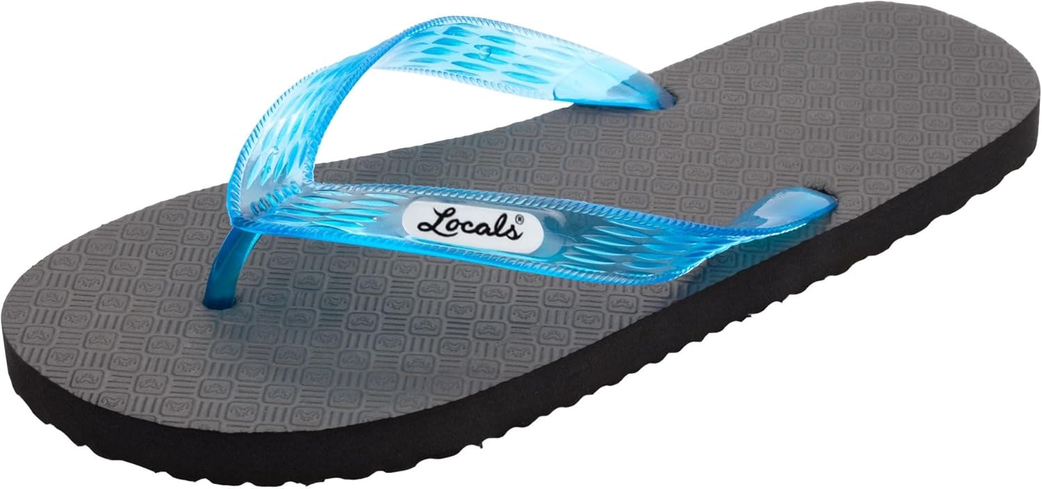 

Оригинальные шлепанцы Locals Hawaii унисекс, черный/бирюзовый
