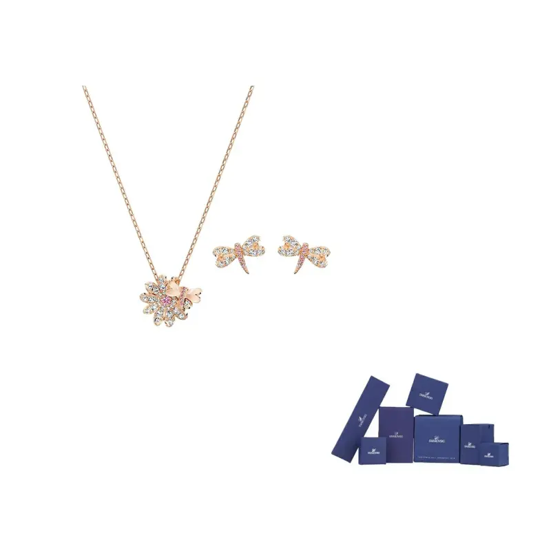 

Колье с вечным цветком для женщин Swarovski, розовый