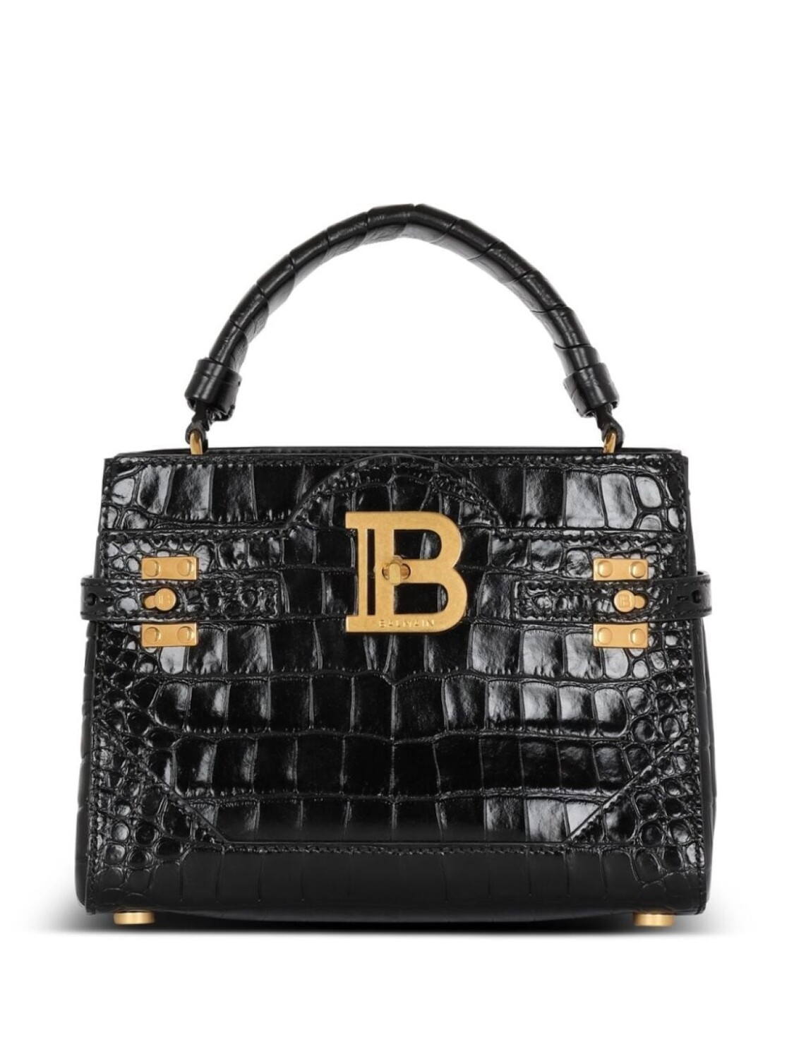 

Balmain сумка-тоут B-Buzz 22 с тиснением под крокодила, черный