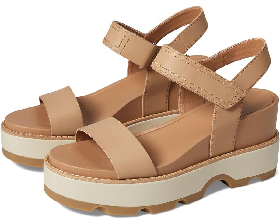 Туфли SOREL Joanie IV Y Strap Wedge, цвет Honest Beige/Bleached Ceramic