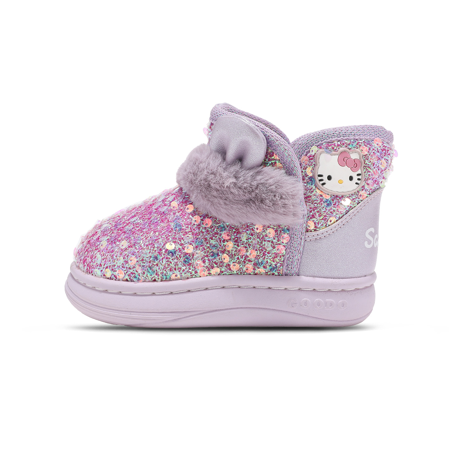 Hello Kitty легкие амортизирующие ботинки мид-топ для детей из хлопка, возраст 3-7 лет Sanrio, черный — фото 3
