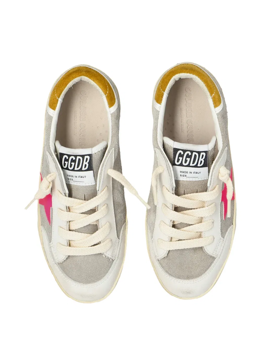 Кроссовки Superstar со звездными деталями Golden Goose Kids, серый — фото 4