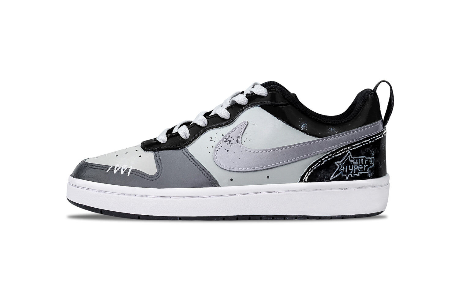 

Кроссовки Nike Court Borough Skateboarding Shoes Women's Low-top Grey/black, серый/черный