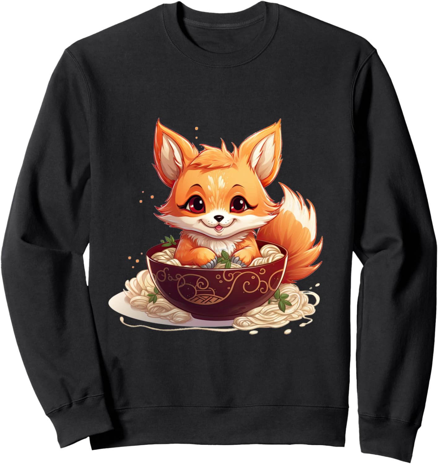 

Толстовка Japanese Ramen Eating Animal Design, черный