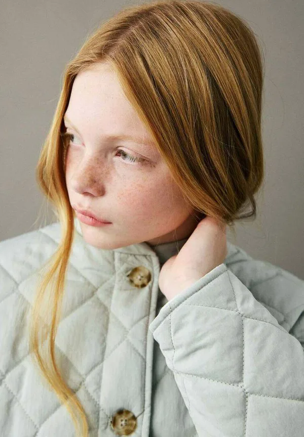 Детская зимняя куртка Mango Kids, Light Green — фото 3