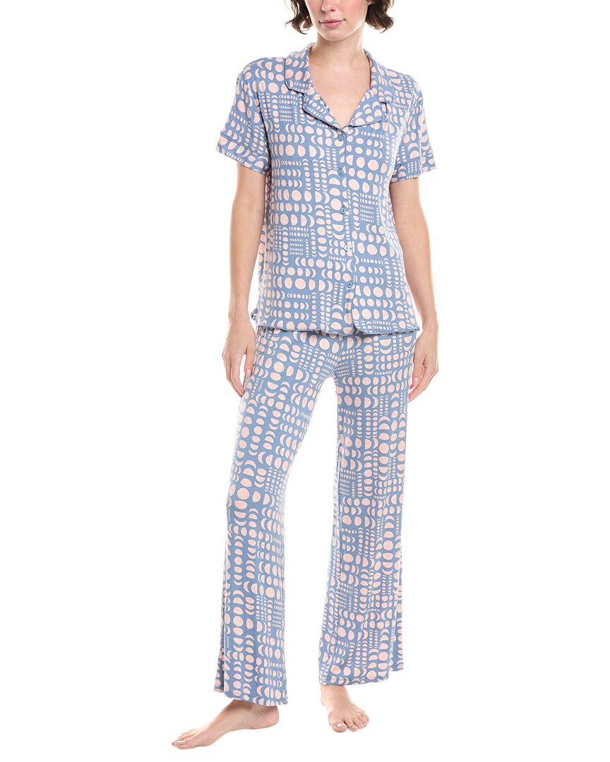 

Медовая роса 2-предметный комплект пижамы All American Honeydew, синий