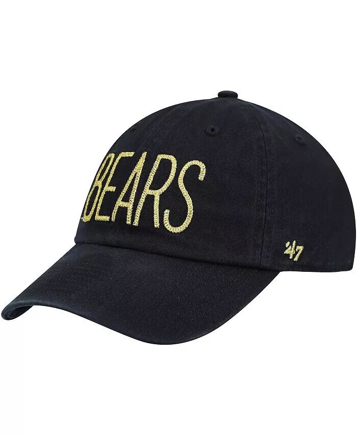 

Женская регулируемая шляпа с блестками и текстом '47 Chicago Bears Black Chicago Bears '47 Brand, черный