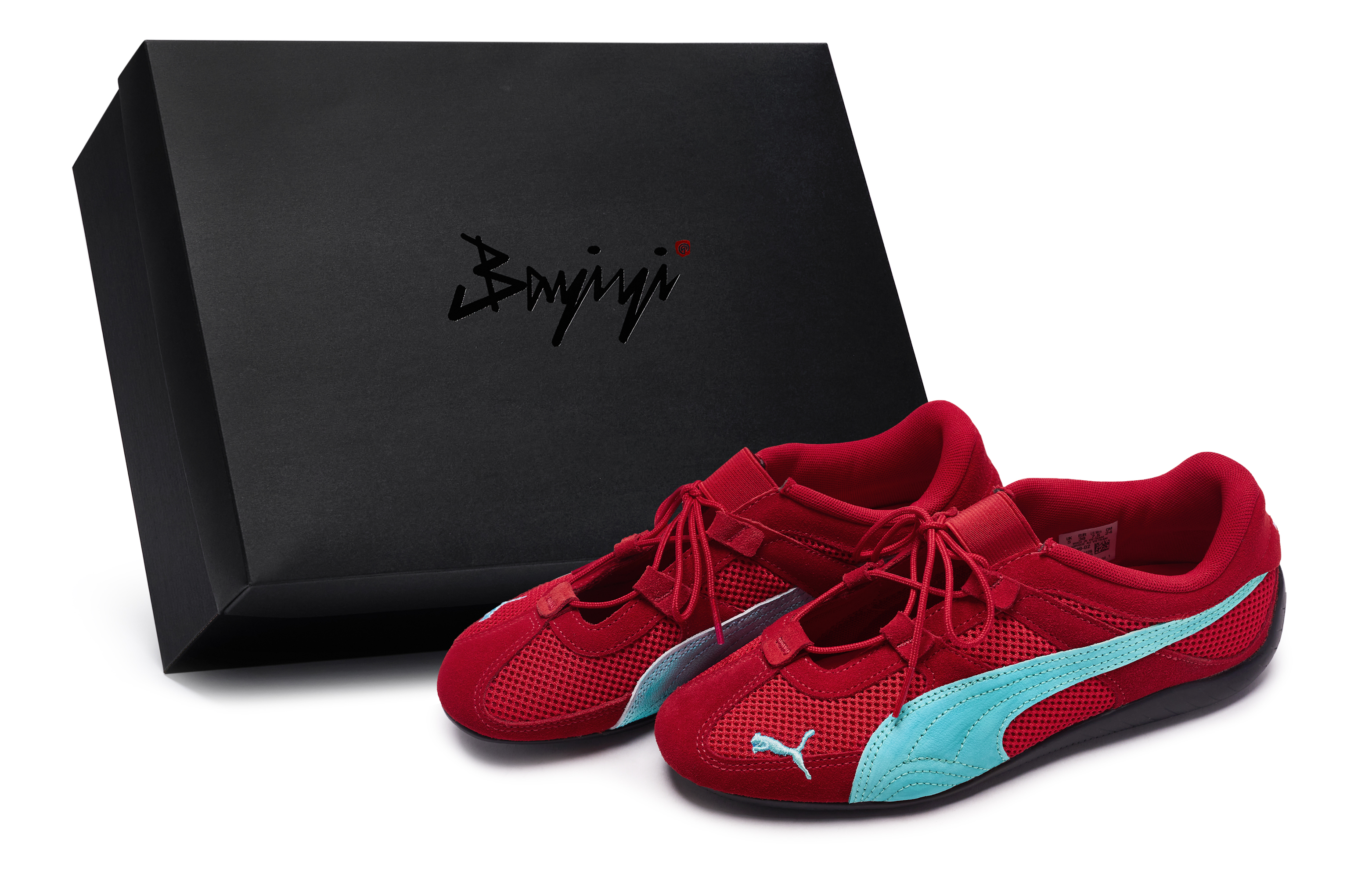 PUMA Кроссовки Speedcat Go Mint Sweetheart с антискользящим покрытием, износостойкие, повседневные, женские, красные, синие
