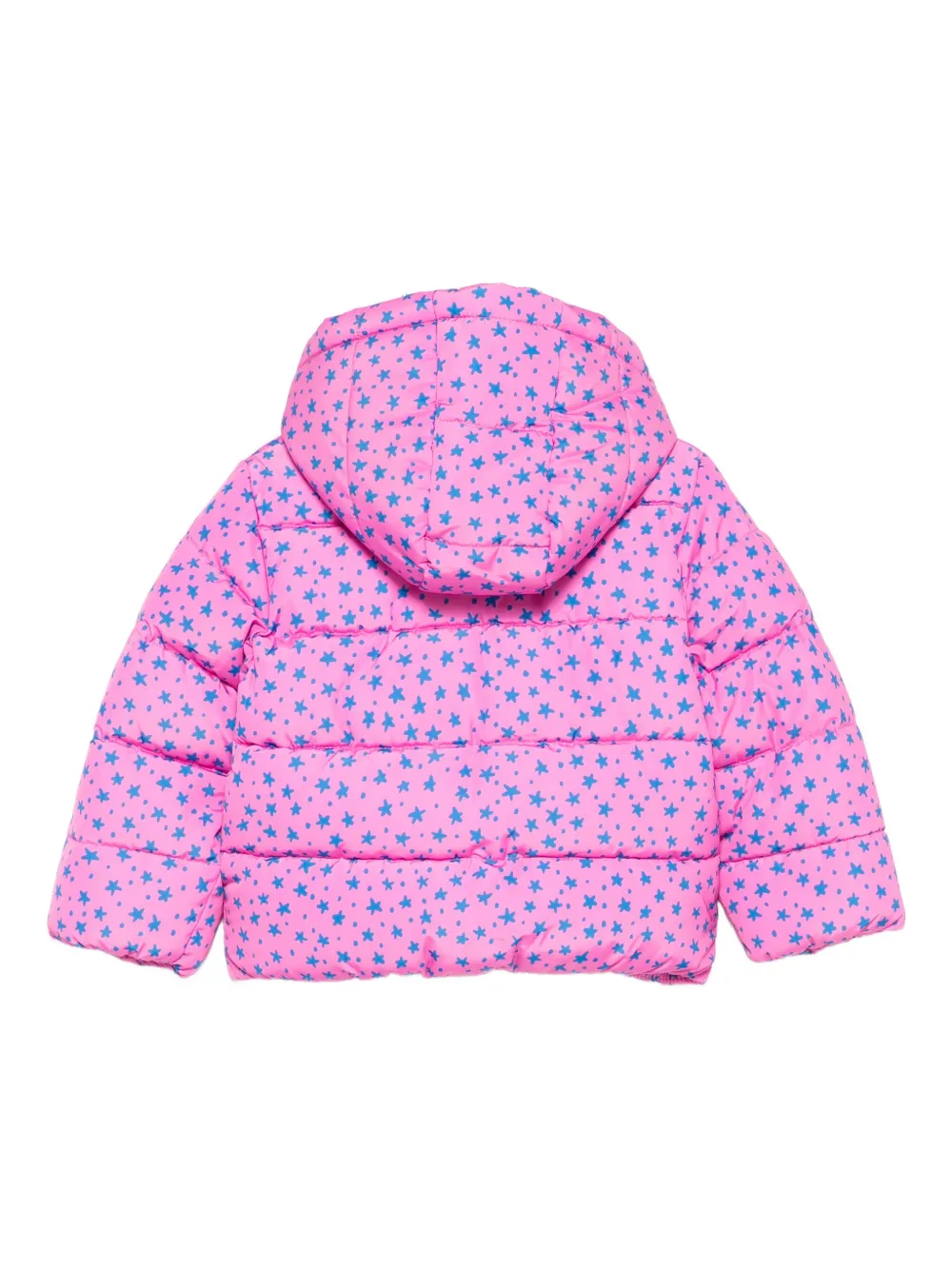 

Стеганая куртка со звездным принтом Stella McCartney Kids, розовый