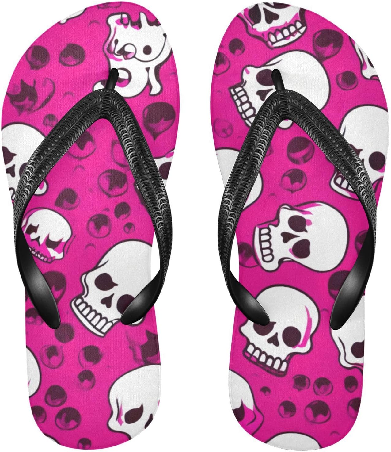 

Женские и мужские пляжные шлепанцы Skull Rose Red, летние повседневные сандалии для душа Kfbe