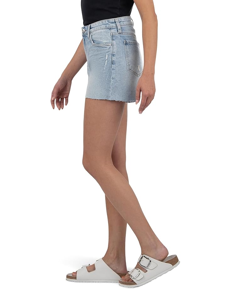 

Шорты KUT from the Kloth Jane High-Rise Long Shorts With Raw Hem, цвет Deep W/Vintage Base Wash