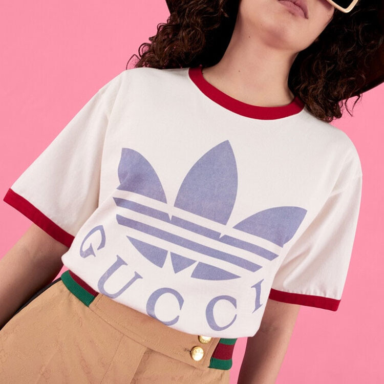 Футболка Adidas Originals X ADIDAS женская белая Gucci — фото 4