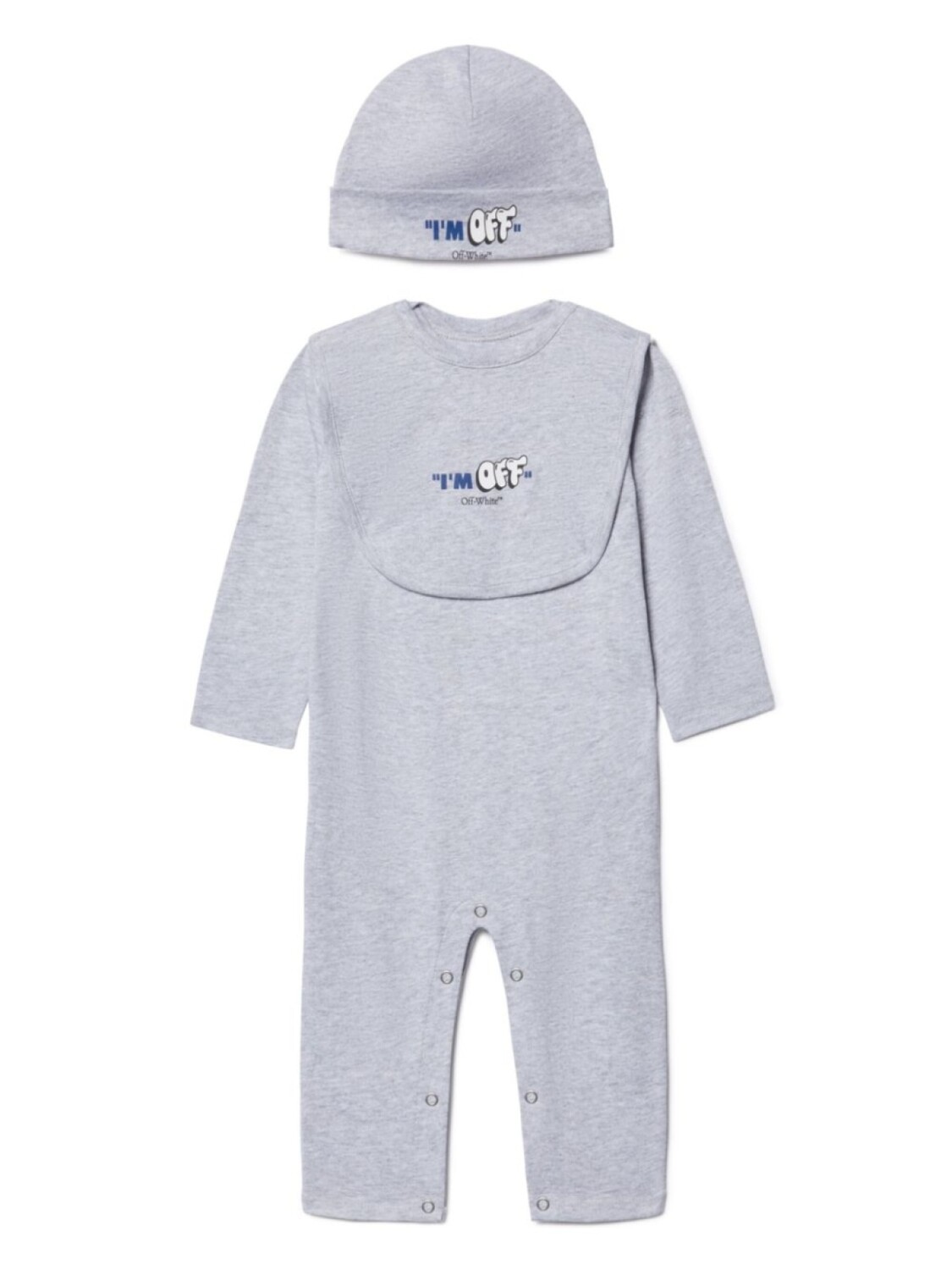

Off-White Kids комплект для новорожденного с логотипом, серый