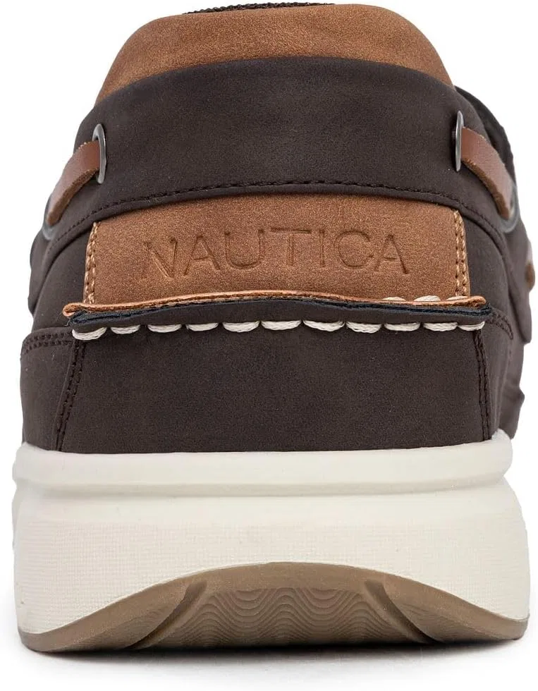 Лоферы мужские Nautica Moccasin Boat Shoes, кофе — фото 4