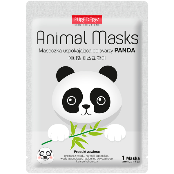 

Успокаивающая маска для лица, 1 шт. Purederm Animal masks panda