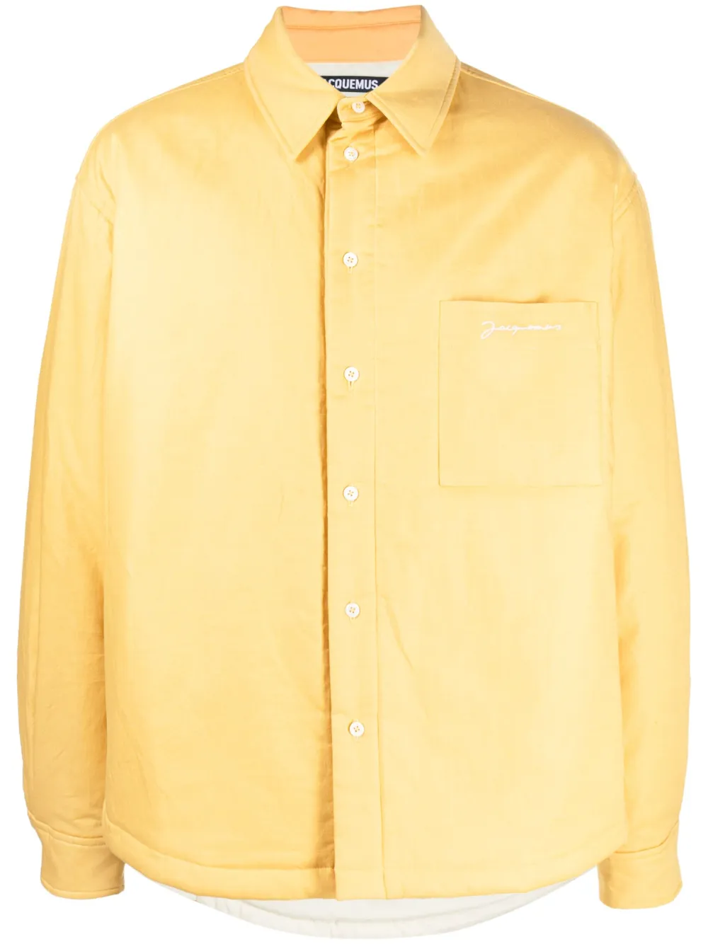 

Рубашка с вышитым логотипом JACQUEMUS, желтый