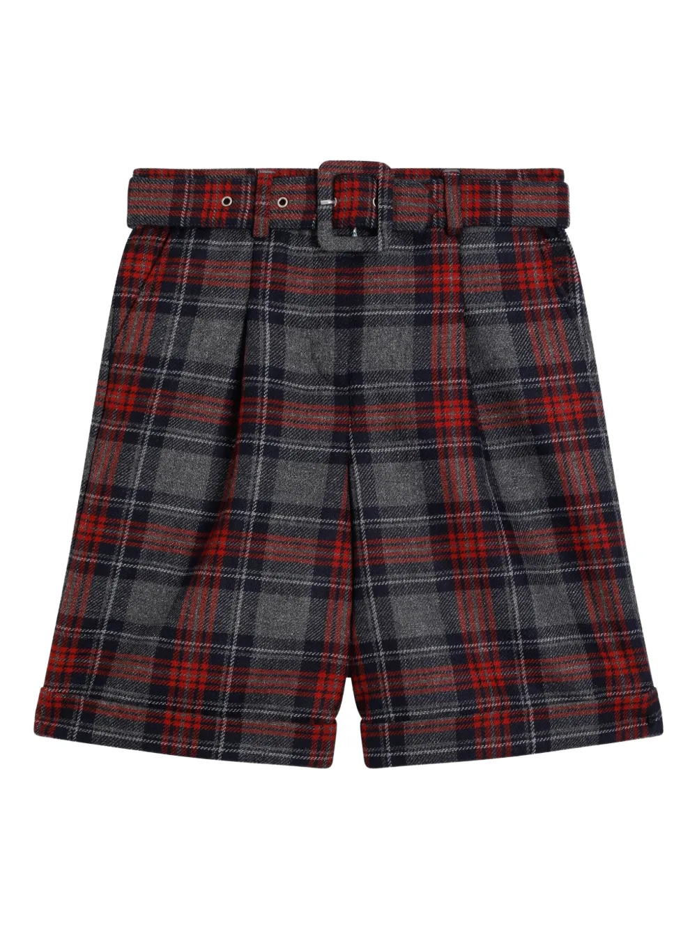 

Клетчатые шорты с поясом Dolce & Gabbana Kids, серый