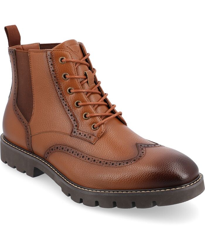 

Мужские ботильоны Bowman Tru Comfort из пеноматериала со шнуровкой и шнуровкой Vance Co., цвет Cognac