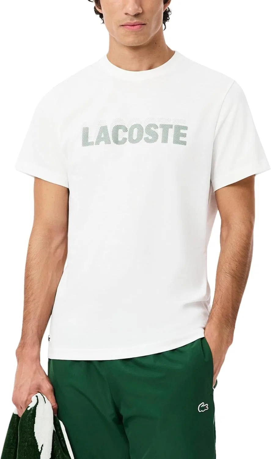 Футболка Lacoste Ultra Dry, цвет White/Green