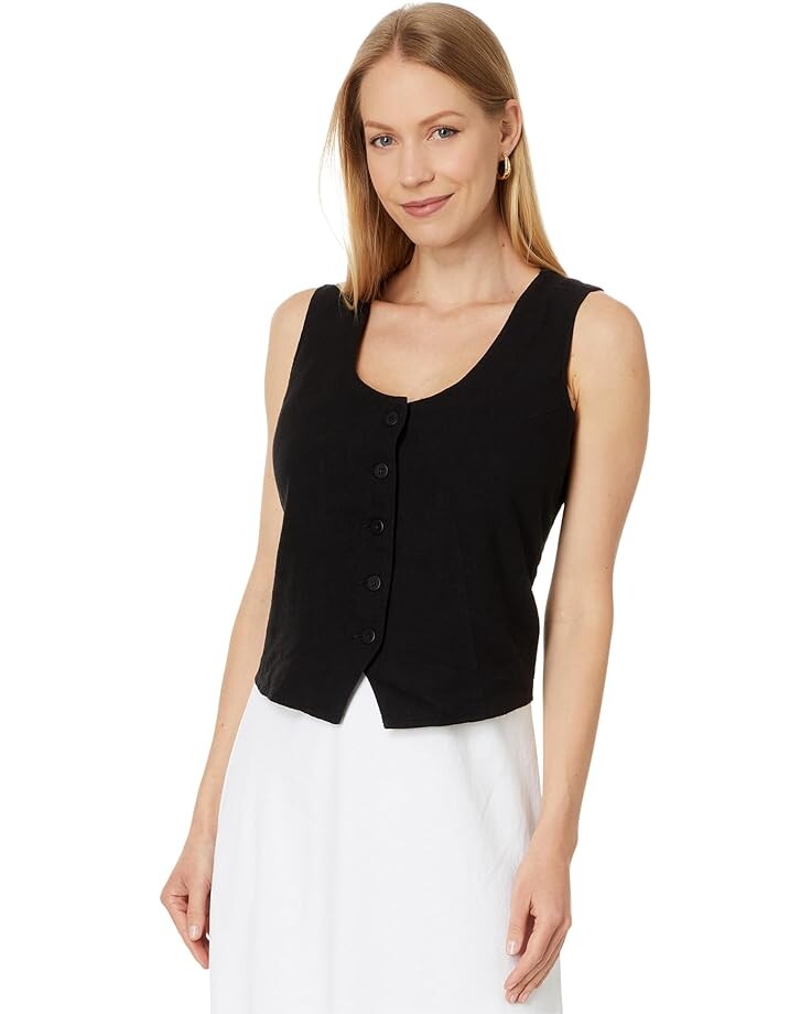 

Утепленный жилет NIC+ZOE Rumba Linen Vest, цвет Black Onyx