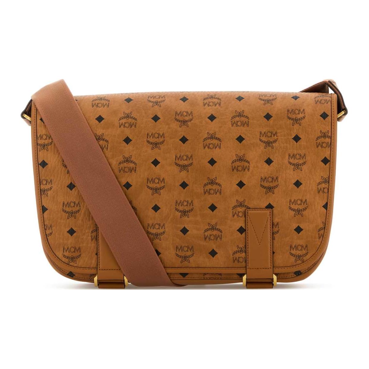 

MCM Искусственная кожа с кожаной сумкой-портфелем через плечо средний размер женский коньяк