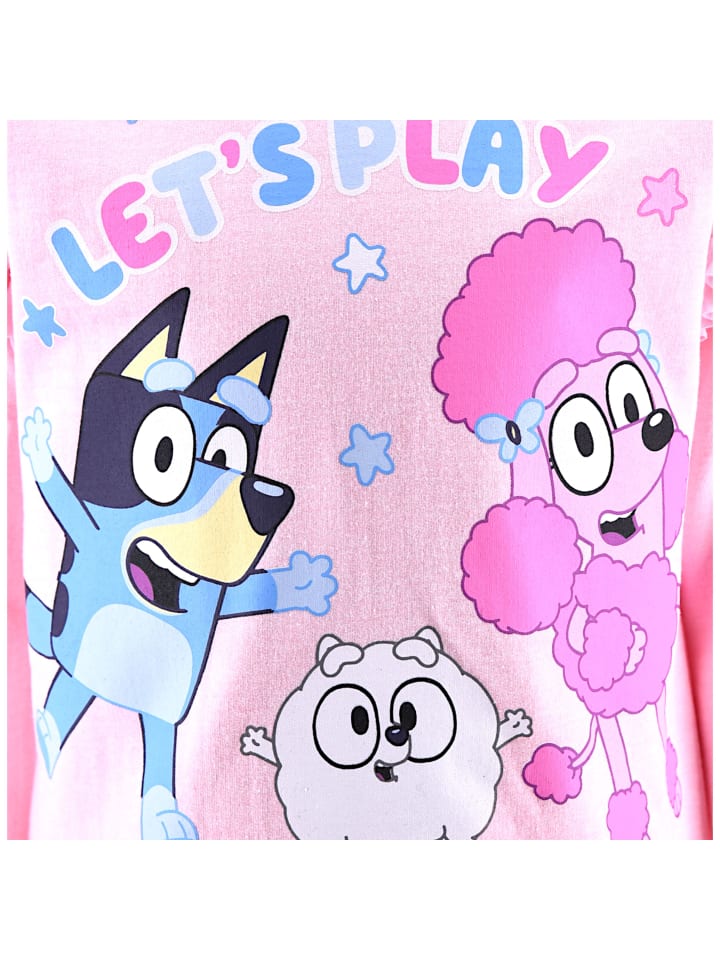 Синяя толстовка с оборками розового цвета Bluey — фото 2