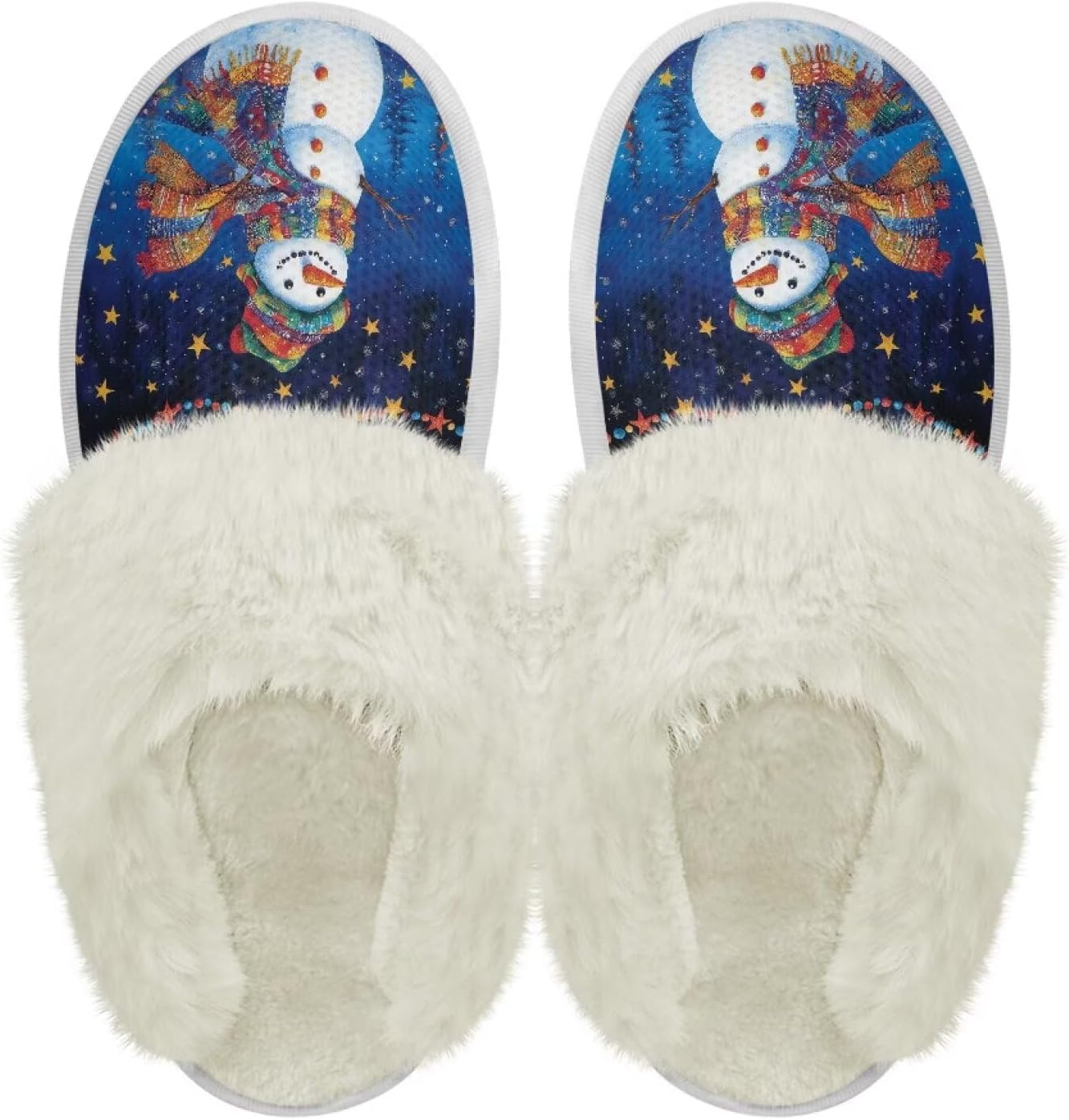 

Хлопковые тапочки PJHEQOXE с пушистыми краями, домашние тапочки для дома и улицы, хлопковые тапочки унисекс, синий