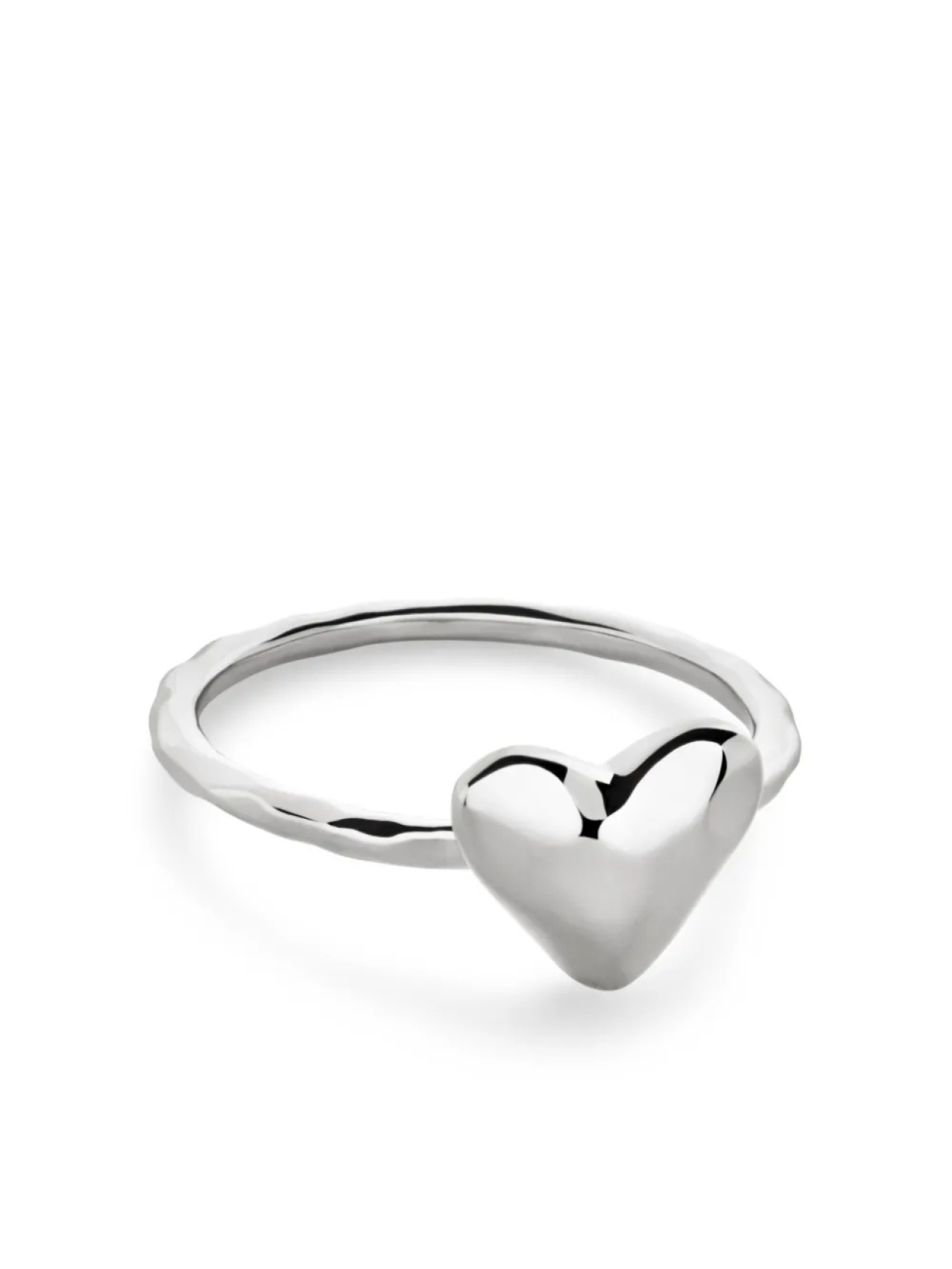

Monica Vinader кольцо Heart Stacking, серебряный