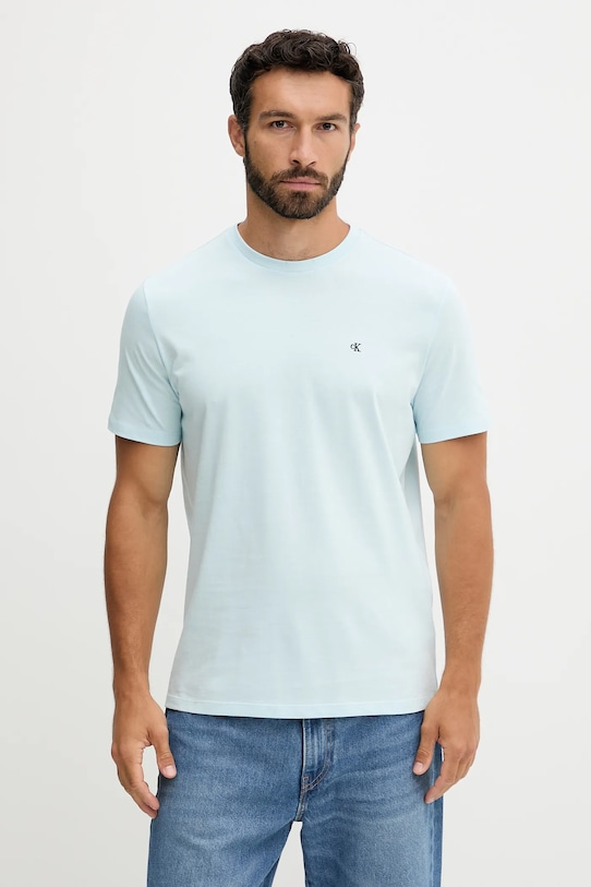 

Хлопковая футболка Calvin Klein Jeans, синий