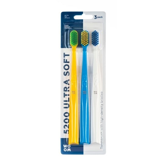 

Зубная щетка с мягкой щетиной, 3 шт. Woom, 5200 Ultra Soft Toothbrush