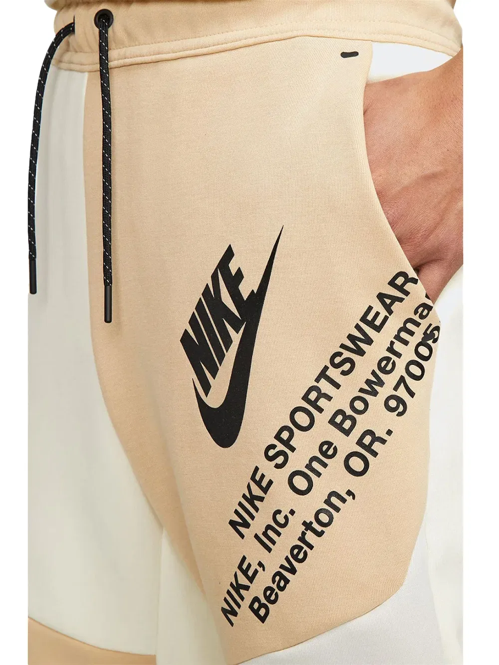 Спортивные флисовые брюки-трек Nike, нейтральный — фото 2