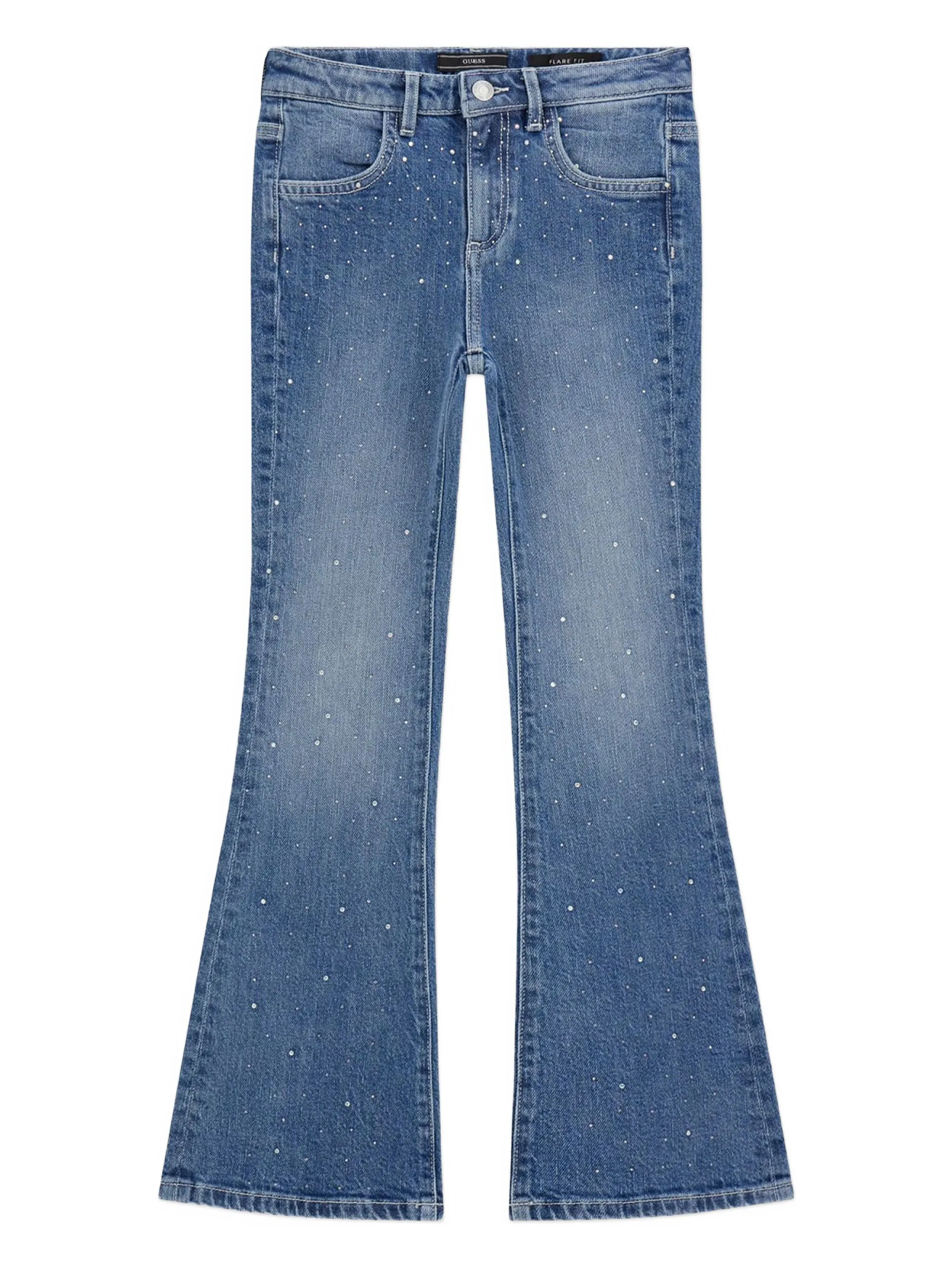 

Декорированные расклешенные джинсы Guess Kids, синий