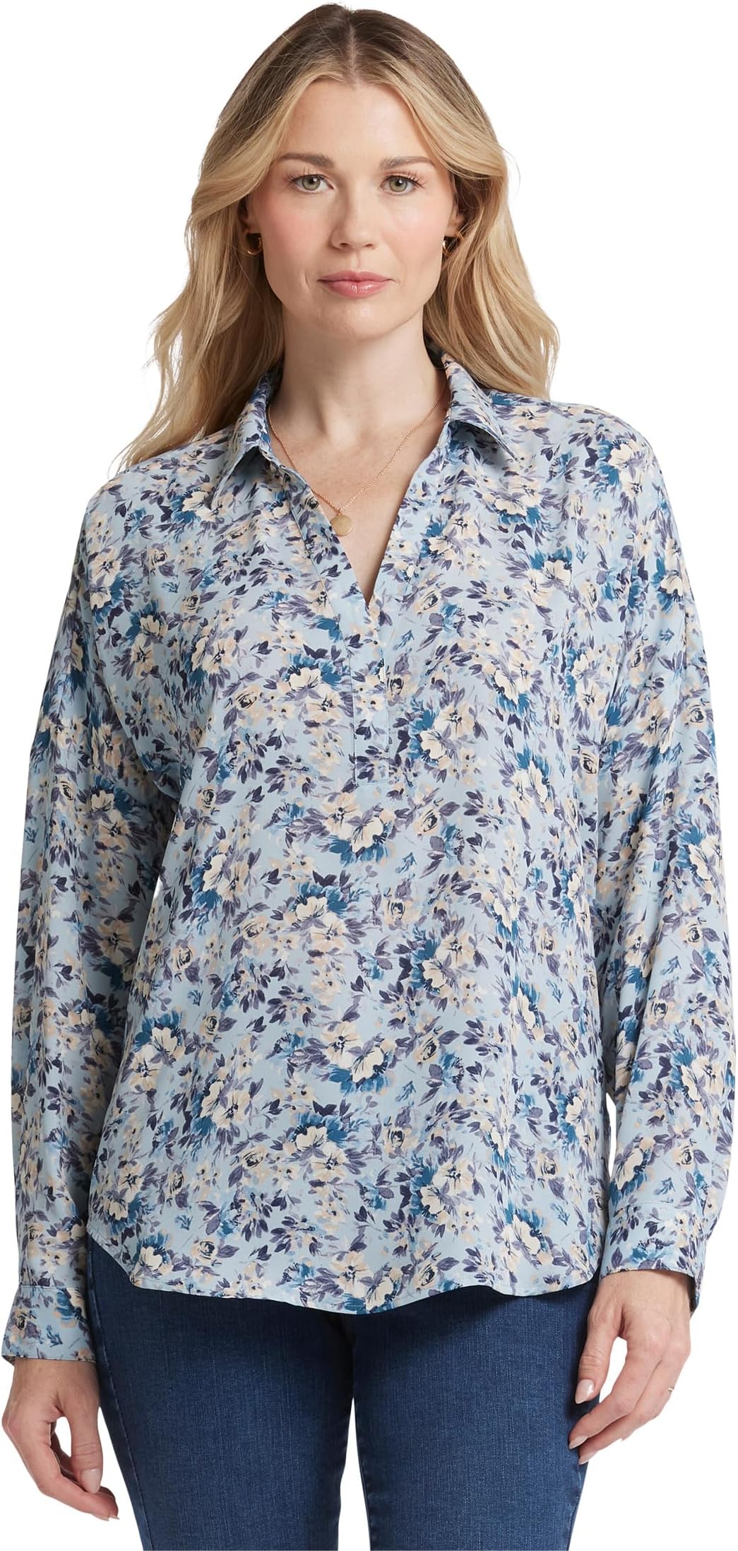 

Блуза NYDJ Long Sleeve Becky Blouse, цвет Alpine Valley