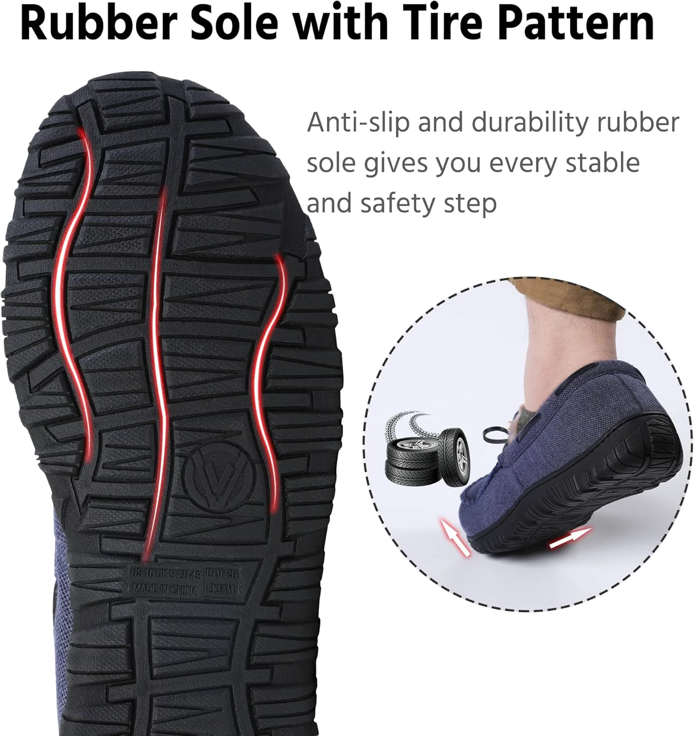 

Мужские тапочки MIXIN для дома и улицы с эффектом памяти, противоскользящие мокасины, синий