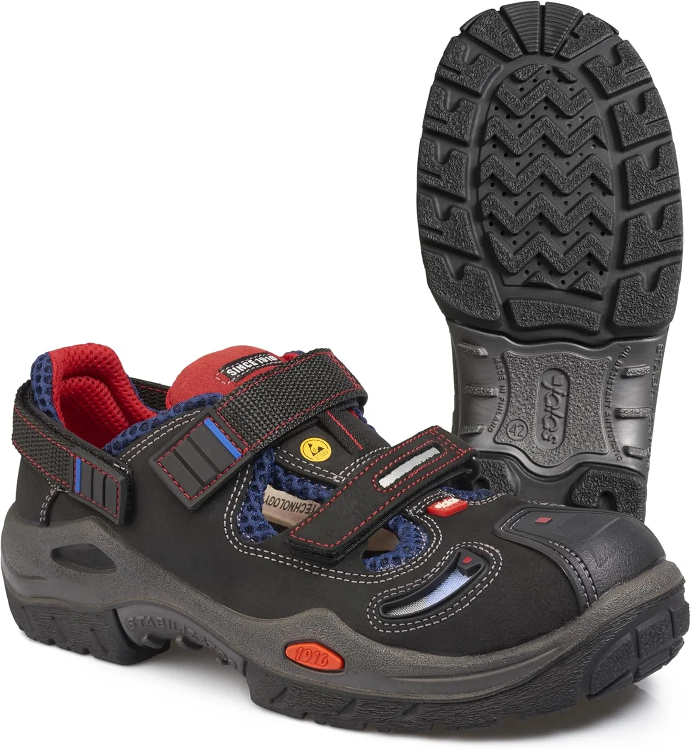 Сандалии Jalas Ejendals AB 3820R Respiro FX2 Supreme с алюминиевым носком, ESD, S1, SRB, Black