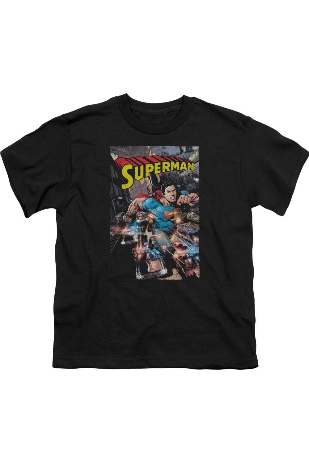 

Футболка с коротким рукавом Superman Action One для детей Gildan, черный