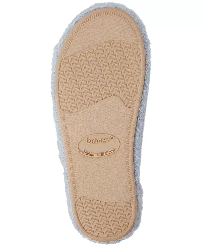 Женские уютные плюшевые шлепанцы Joey Cozy Plush Slide Isotoner Signature, синий — фото 3