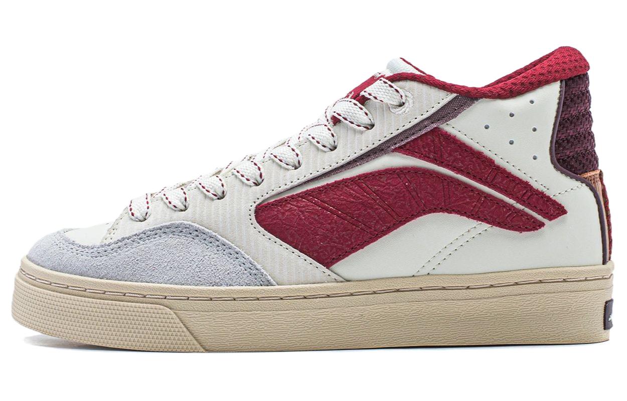 

LiNing Wave 180 Противоскользящие Амортизирующие Поддерживающие Износостойкие Низкие Кроссовки для Скейтбординга Мужские Бело-Красные, Кремово-Белые/Темно-Бордовые