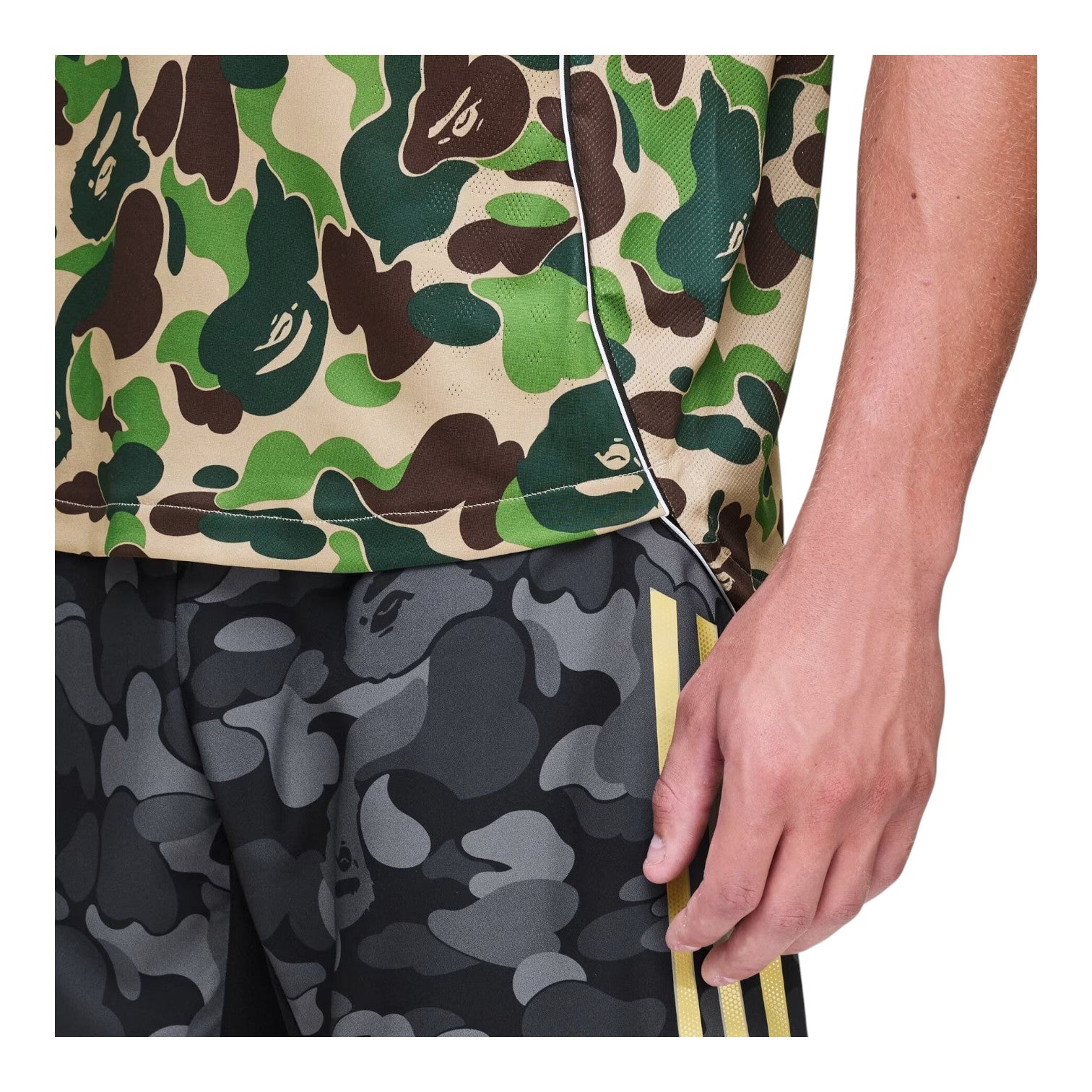 Джерси adidas x BAPE FB Slim-Fit Jersey 'Crew Green' — фото 3
