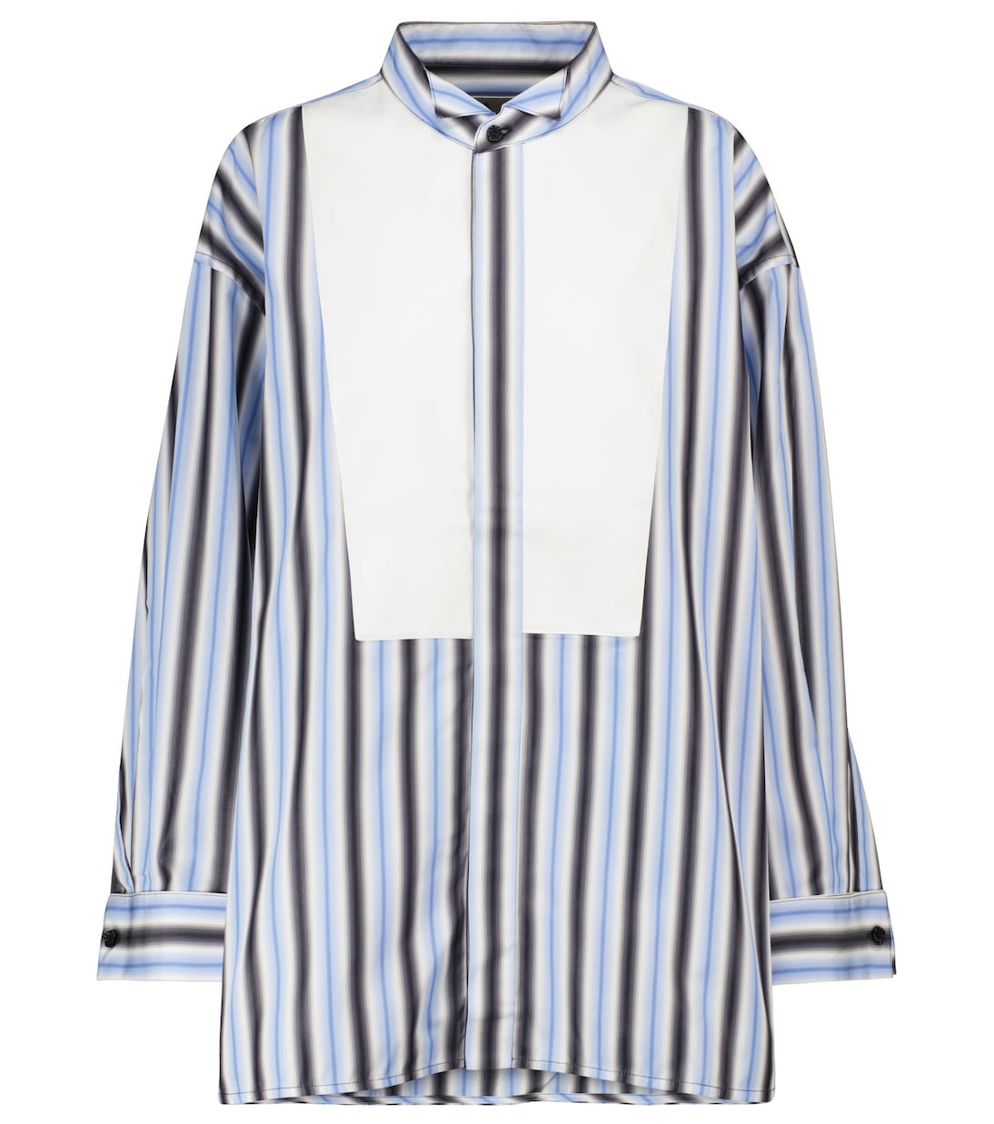 

Полосатая хлопковая рубашка Marni, Iris Blue