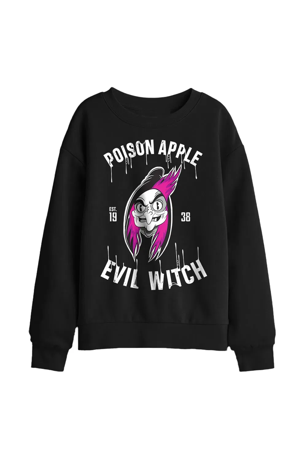 Детский свитшот Disney Snow White Evil Witch, черный, черный