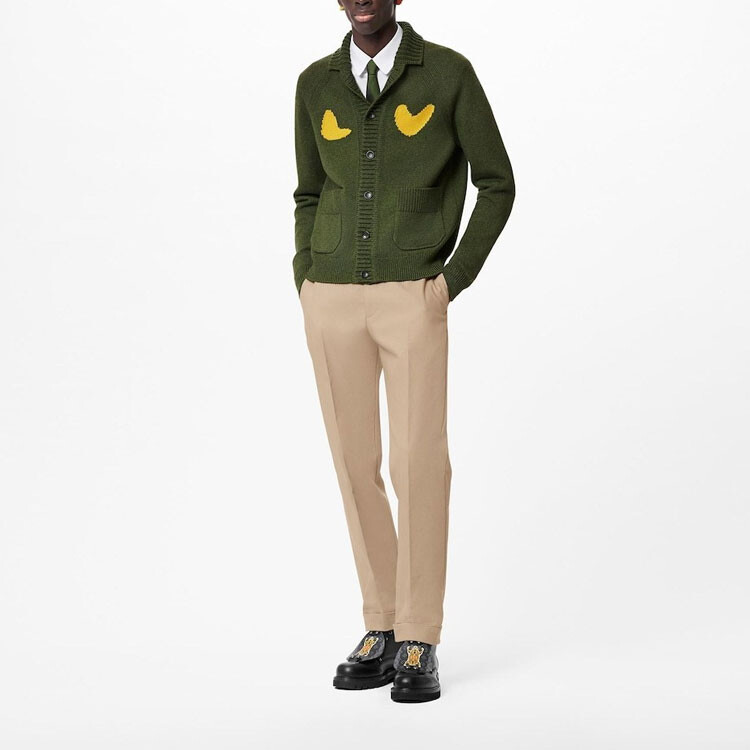 Новые квартальные продукты LV Sweater Men Louis Vuitton, оливково-зеленый — фото 2