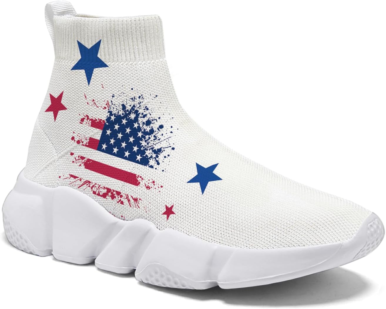 

Мужские кроссовки Hetios с граффити, слипоны для бега, размер плюс 7-15, модель July Fourth, July Fourth 05