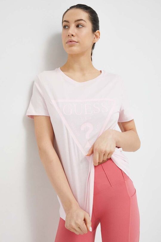 

Футболка из хлопка Guess, розовый