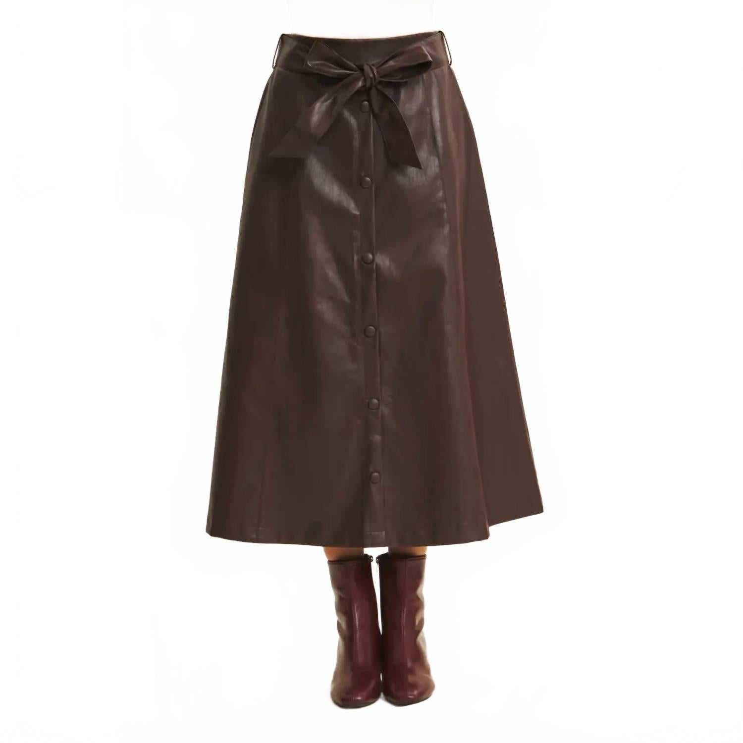 

In February Юбка миди Liv коричневого цвета