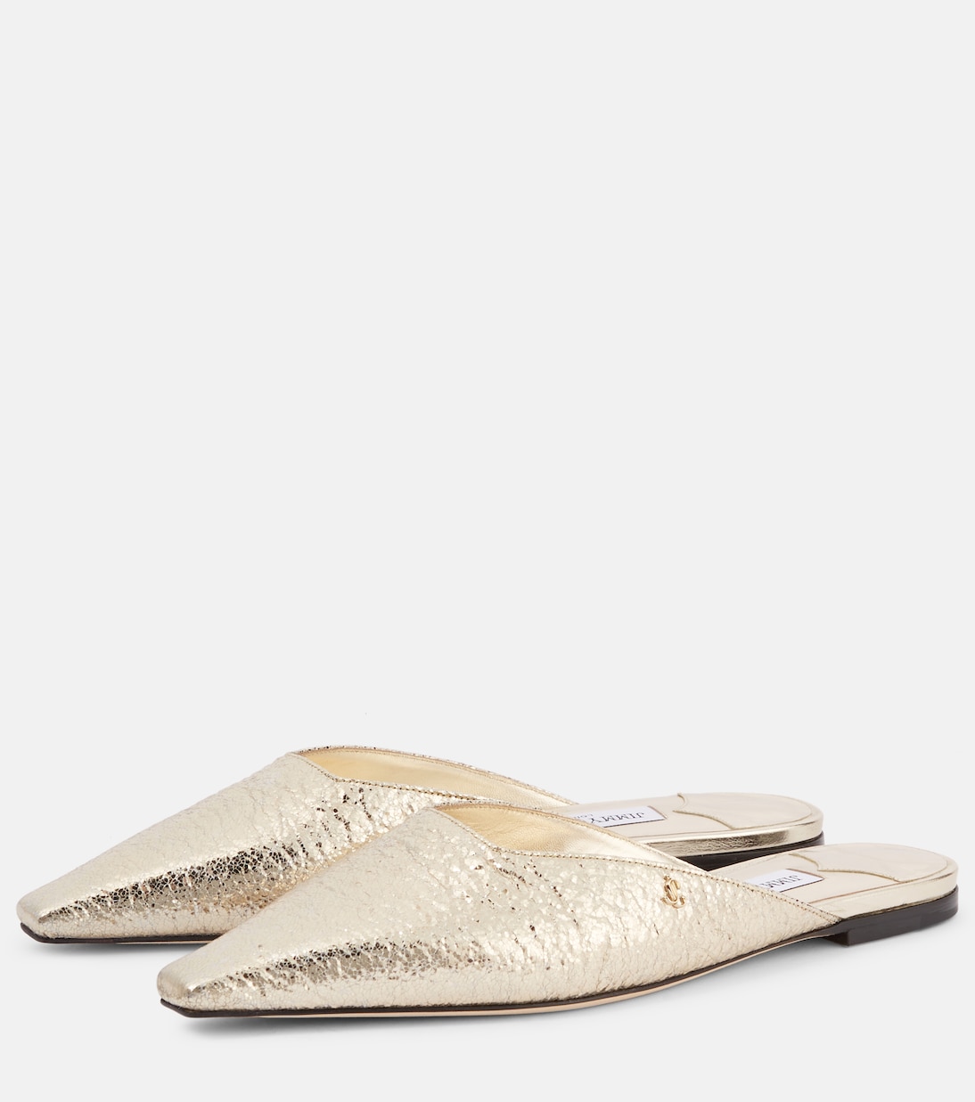 Мюли Vivi из металлизированной кожи Jimmy Choo, золотой — фото 4