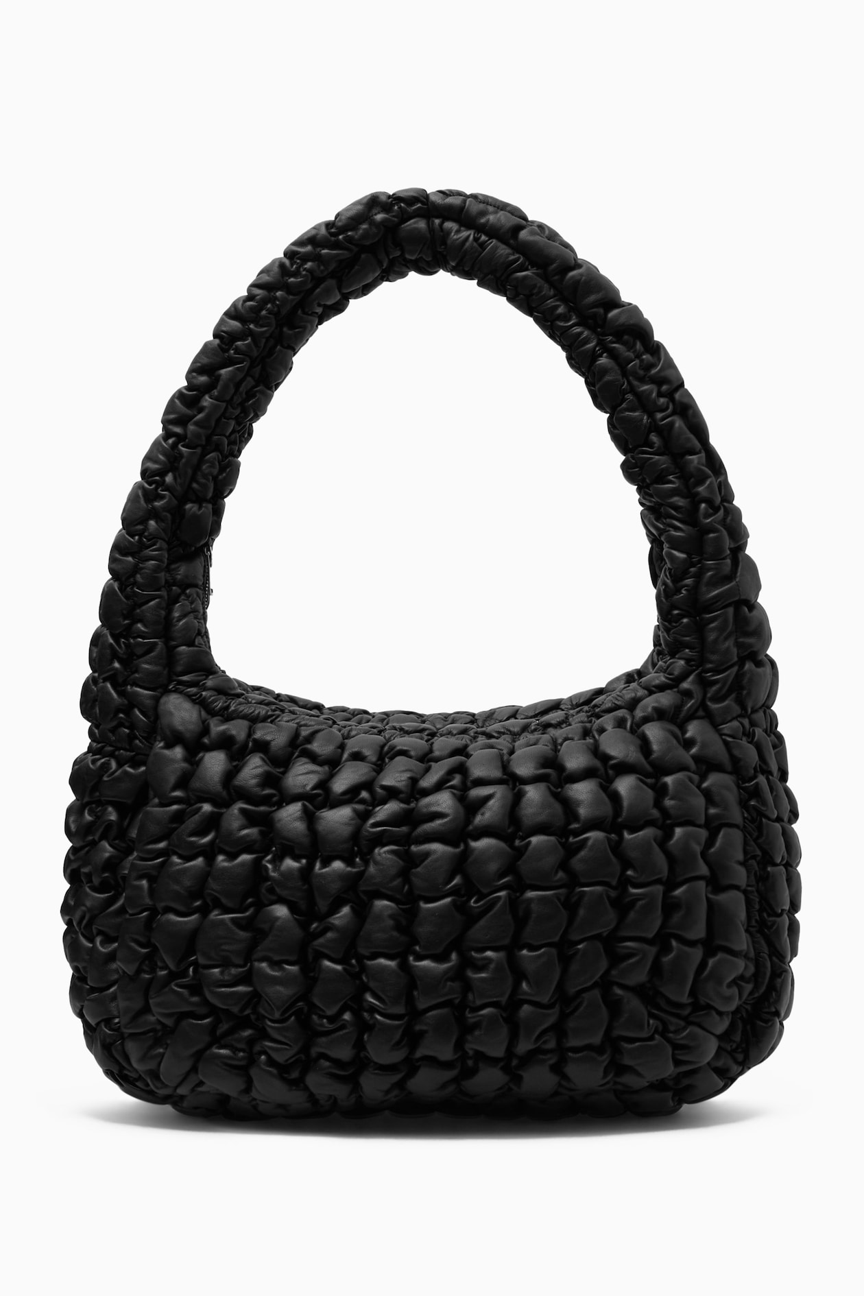 

Стеганая сумка через плечо oversize-кожа COS, черный