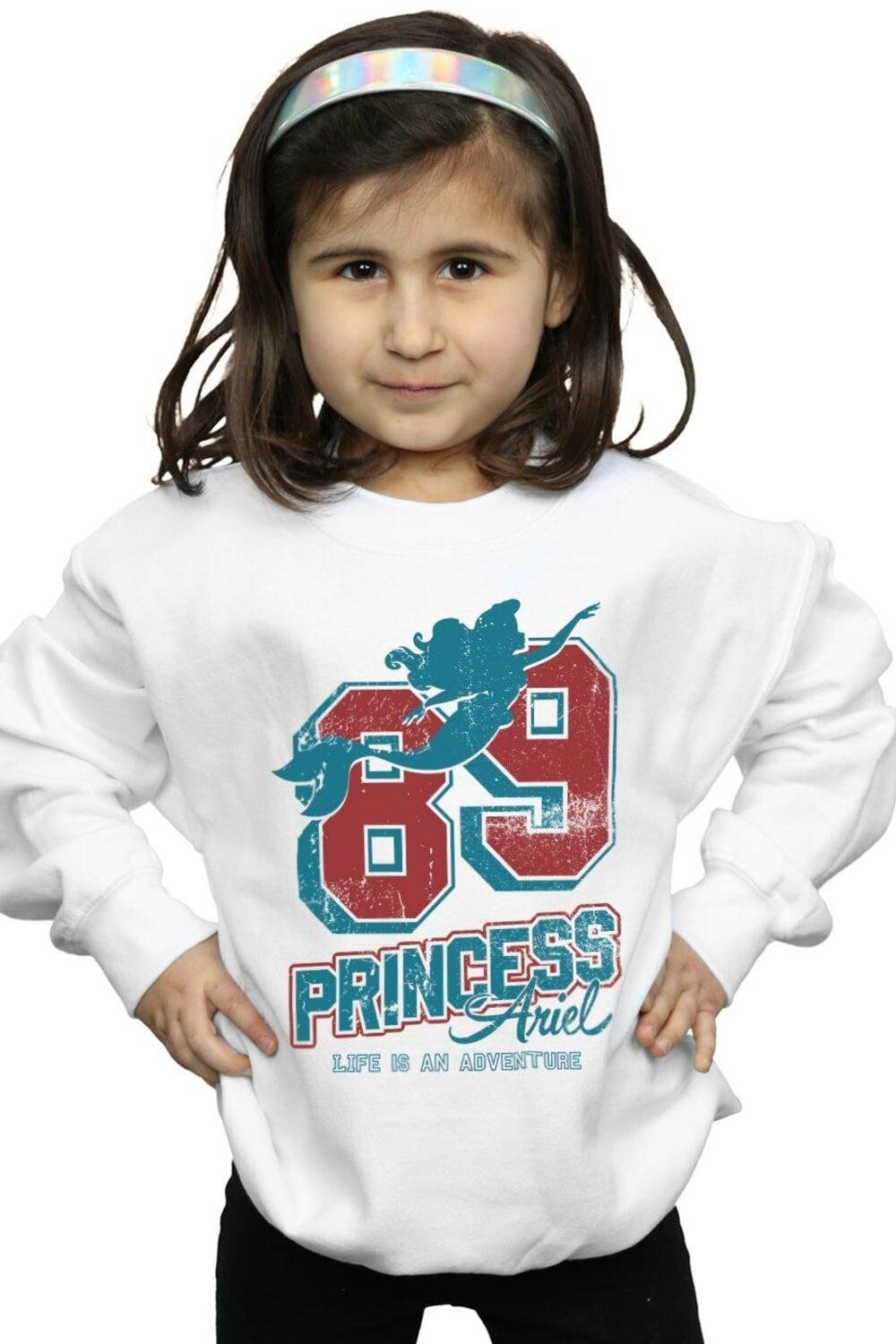 

Университетская толстовка Princess Ariel 89 Disney, белый